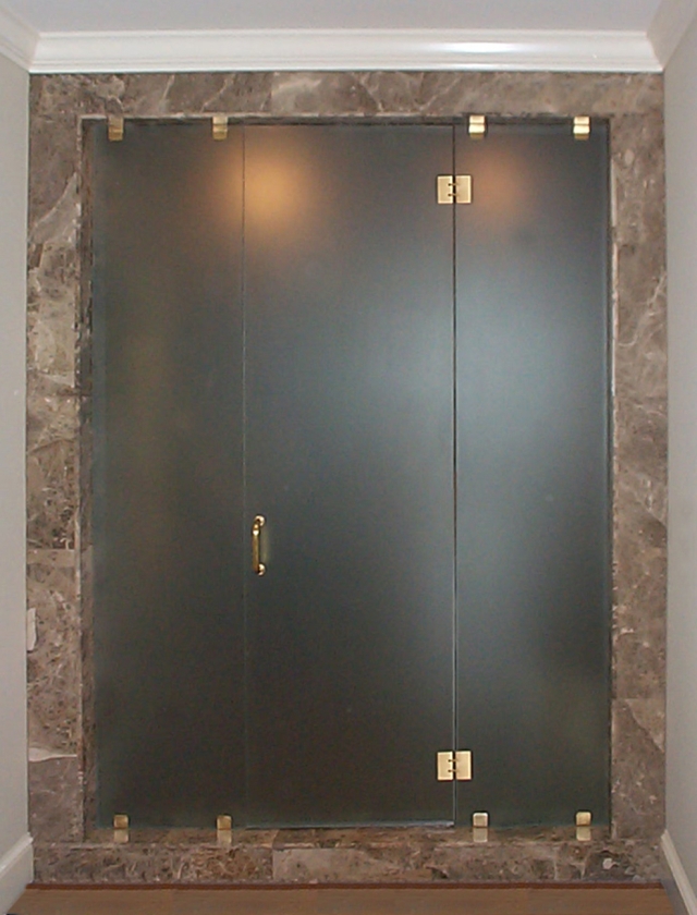 Steam Frameless Door and Panels Frosted